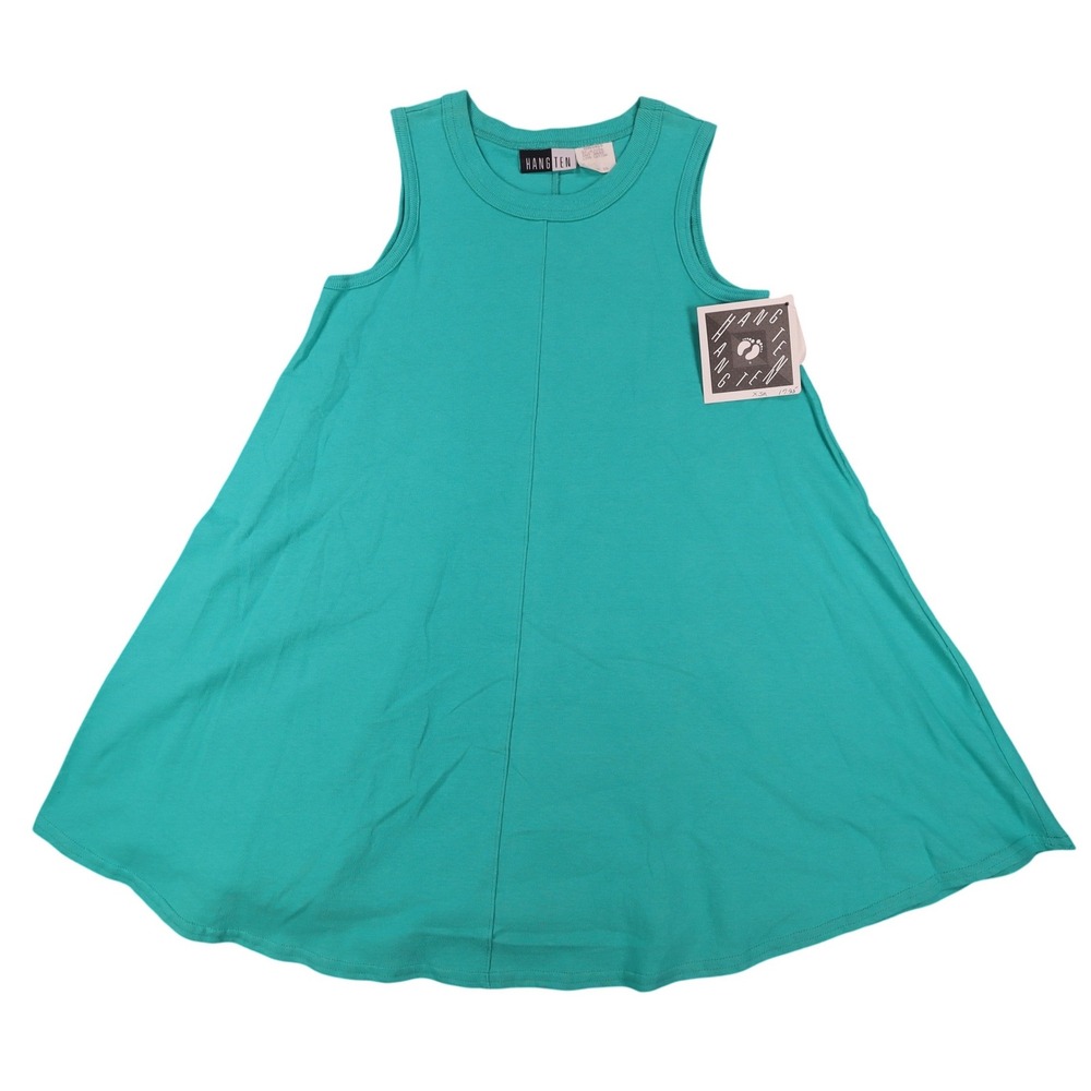 Hang Ten Tank Top Womens XS Vintage 90s Teal Cotton A-Line Sleeveless USA Made